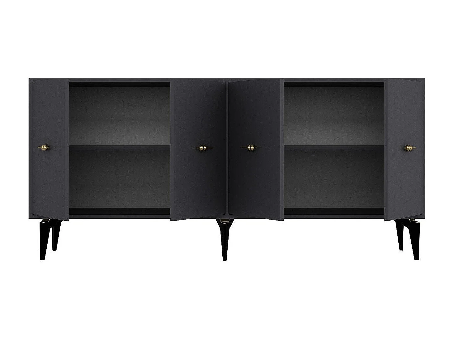 Dressoir – 180 cm – Antraciet – Spaanplaat