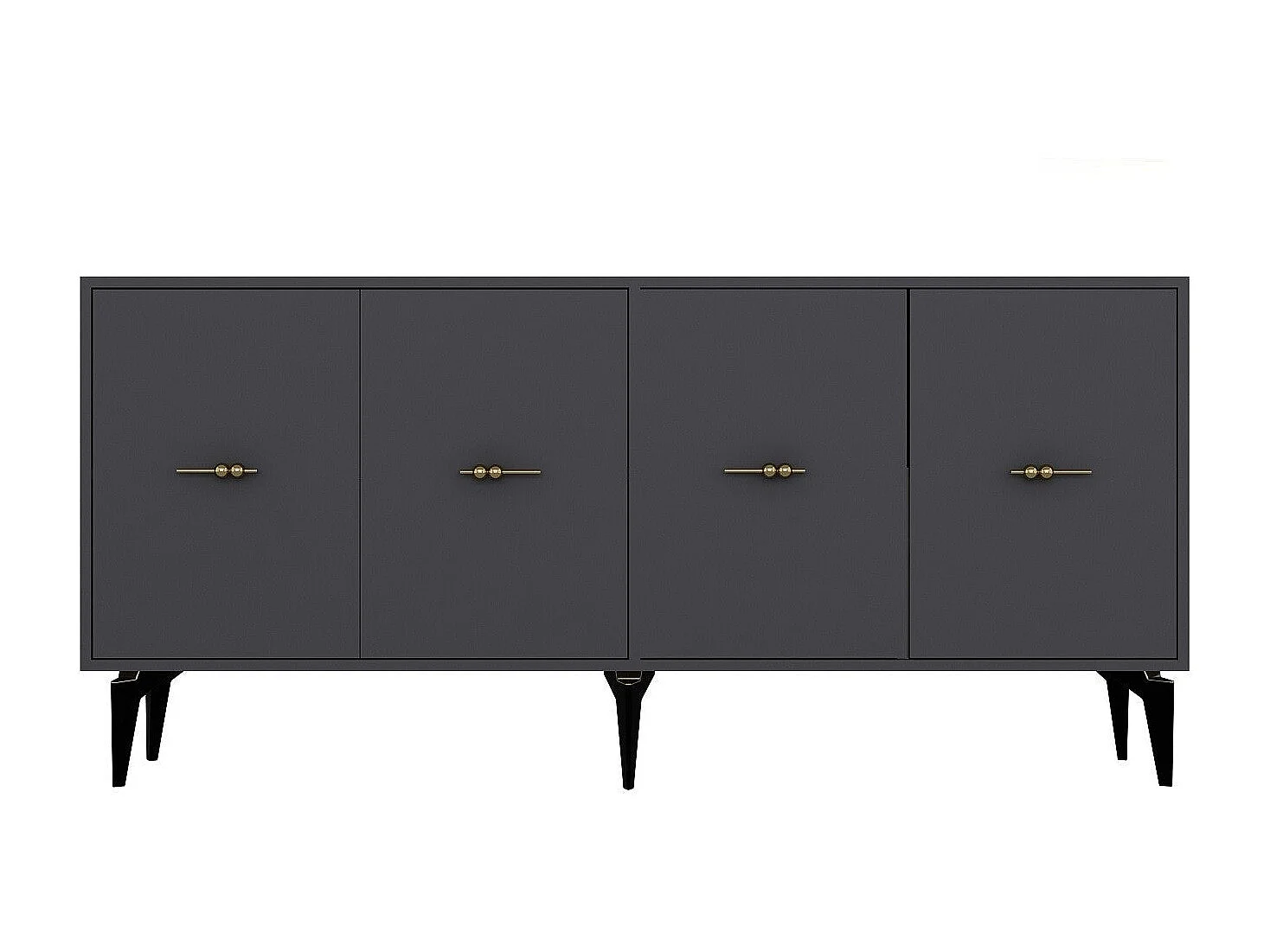 Dressoir – 180 cm – Antraciet – Spaanplaat