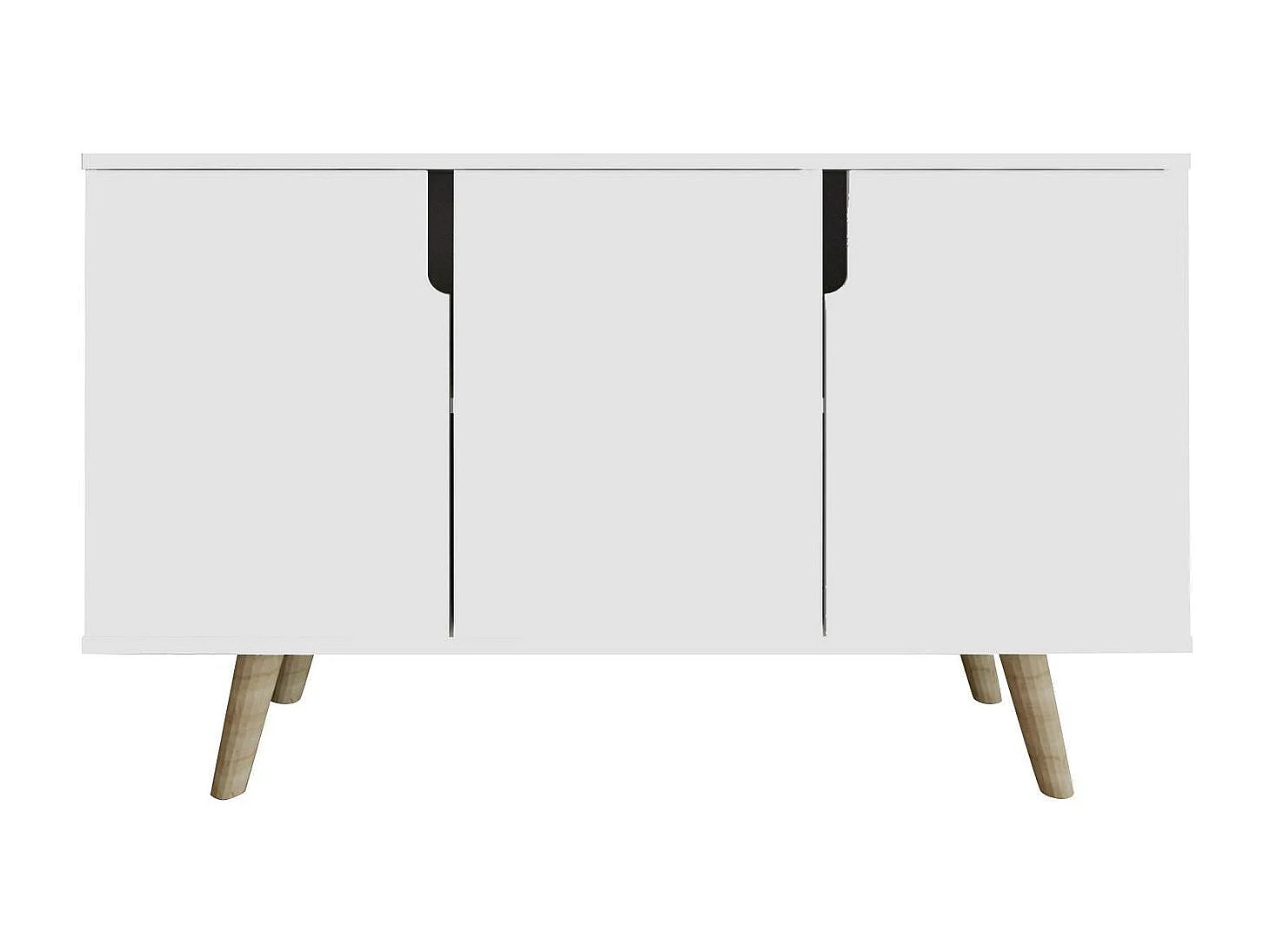 Sideboard aus melaminbeschichteter Spanplatte – 120 cm x 80 cm x 30 cm – Weiß