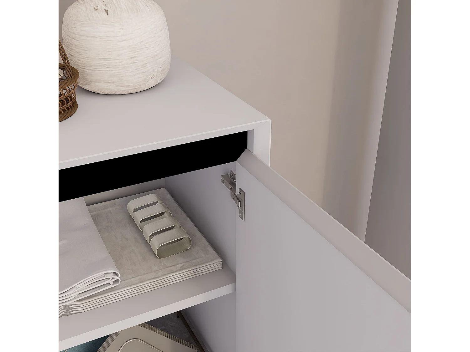 Buffet – 180x80x37,3 cm – Blanc – MDF