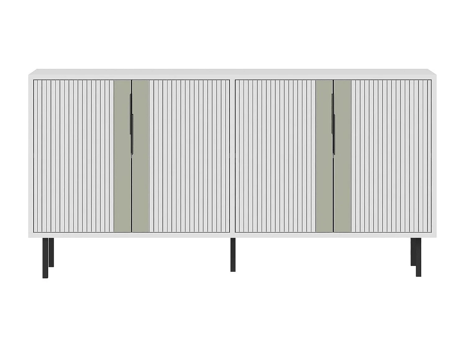 Buffet – 150 cm x 75 cm x 36 cm – Blanc – MDF