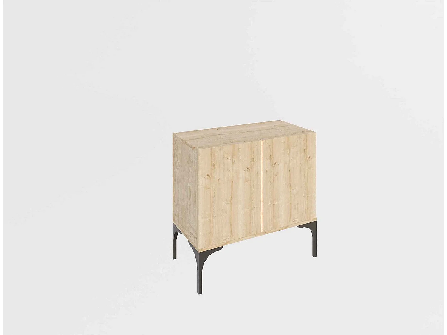 Buffet en aggloméré – 80 cm x 72 cm x 40 cm – Chêne saphir – Mélamine