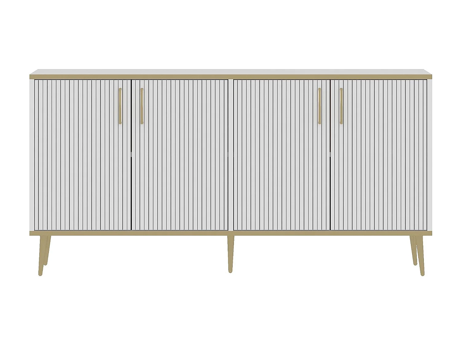 Buffet – 150 cm x 75 cm x 36 cm – Blanc – MDF