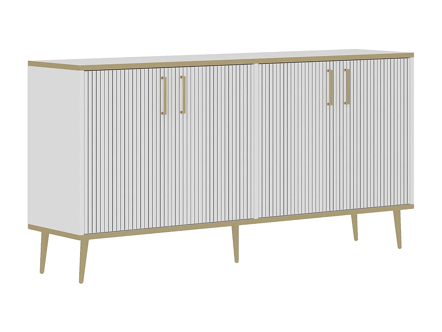Buffet – 150 cm x 75 cm x 36 cm – Blanc – MDF