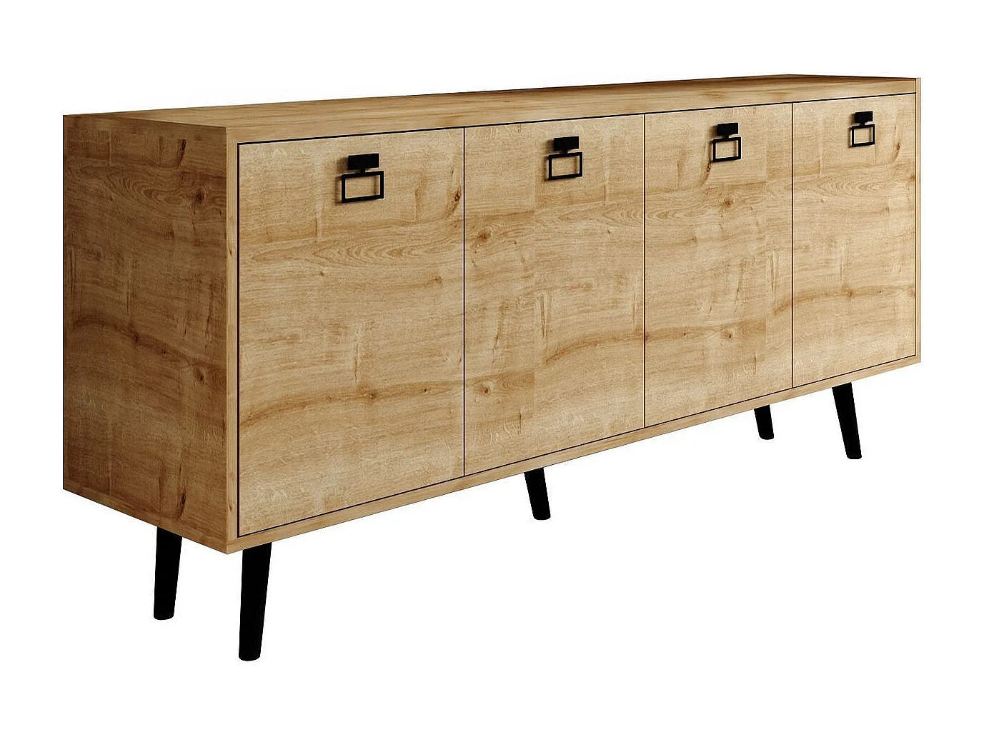 Aparador moderno – 180 cm x 80 cm x 45 cm – Roble zafiro – Aglomerado