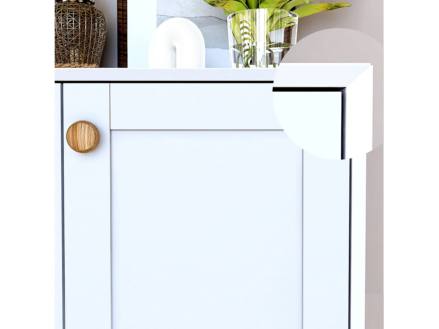 Aparador – 180 cm x 75 cm x 40 cm – Branco – 100% painel de partículas