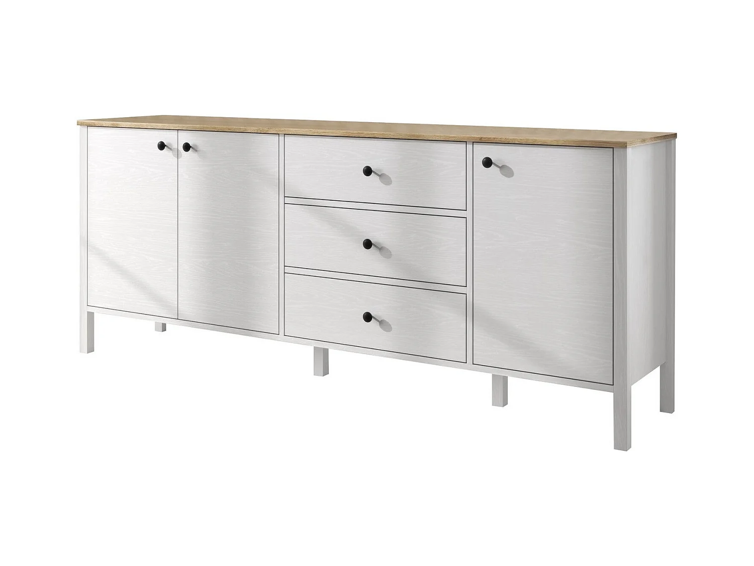 Buffet en bois – 200 cm x 82 cm x 44 cm – Blanc