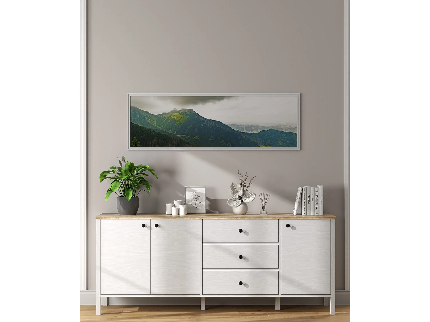 Aparador de madeira – 200cm x 82cm x 44cm – Branco