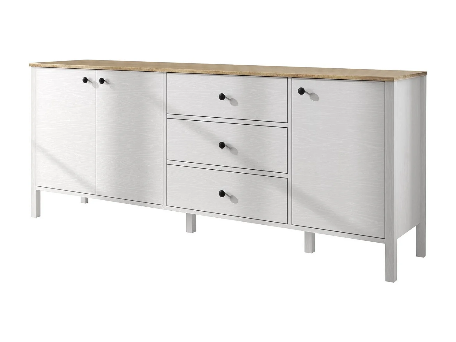 Aparador de madeira – 200cm x 82cm x 44cm – Branco