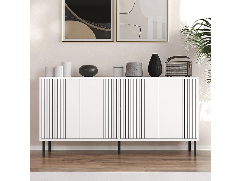 Aparador – 150 cm x 75 cm x 36 cm – Blanco – MDF