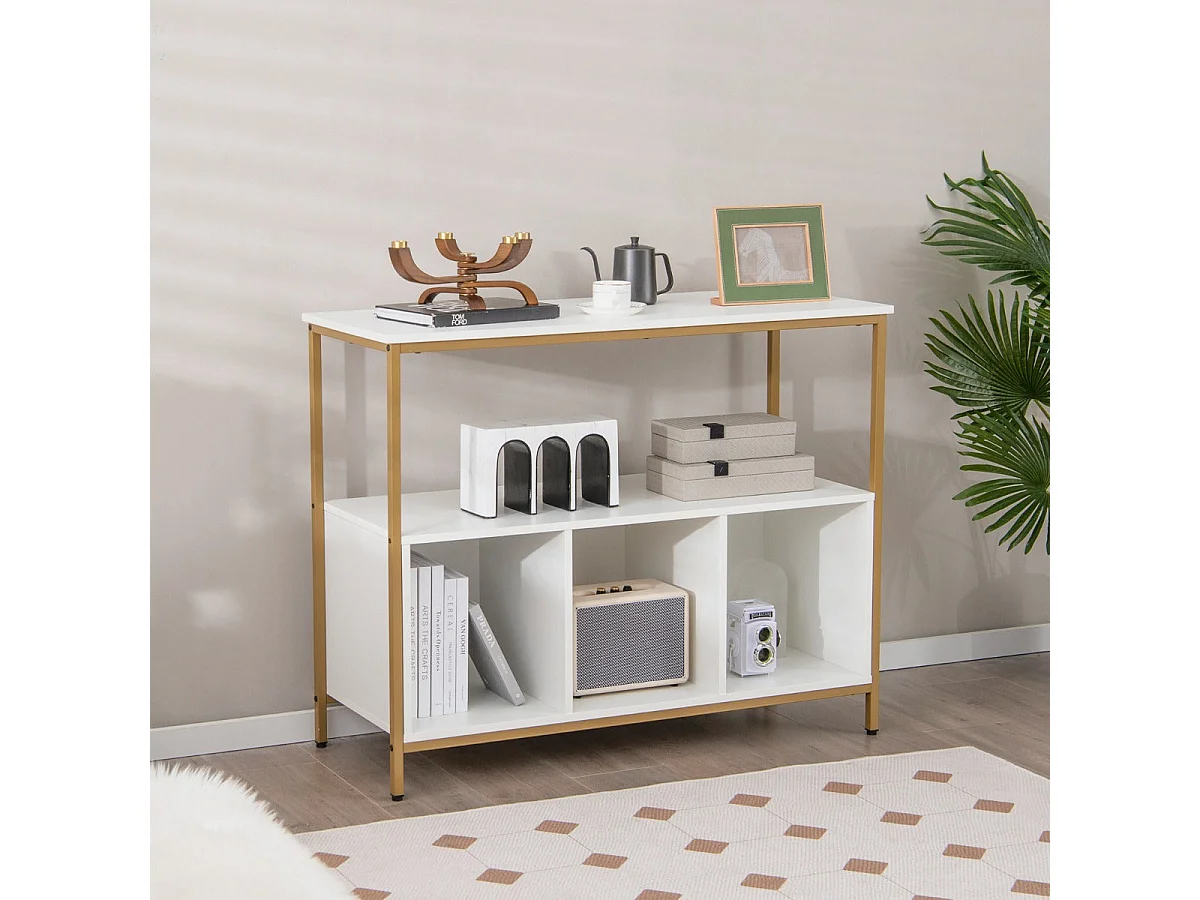 Buffet de cuisine en bois – 110 x 42,5 x 88 cm – Blanc