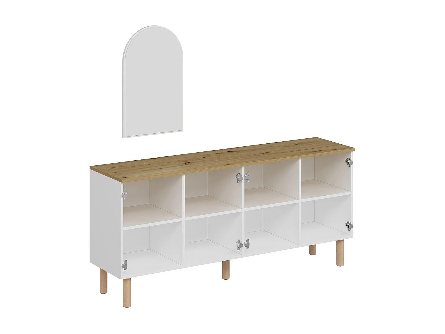 Weißes Lotus-Sideboard