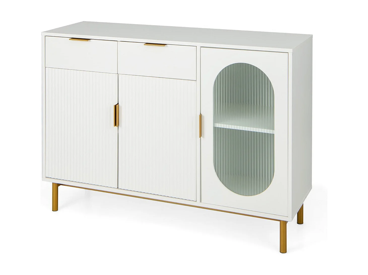 Wolnostojący bufet – 120 x 40 x 88 cm – biały – płyta MDF