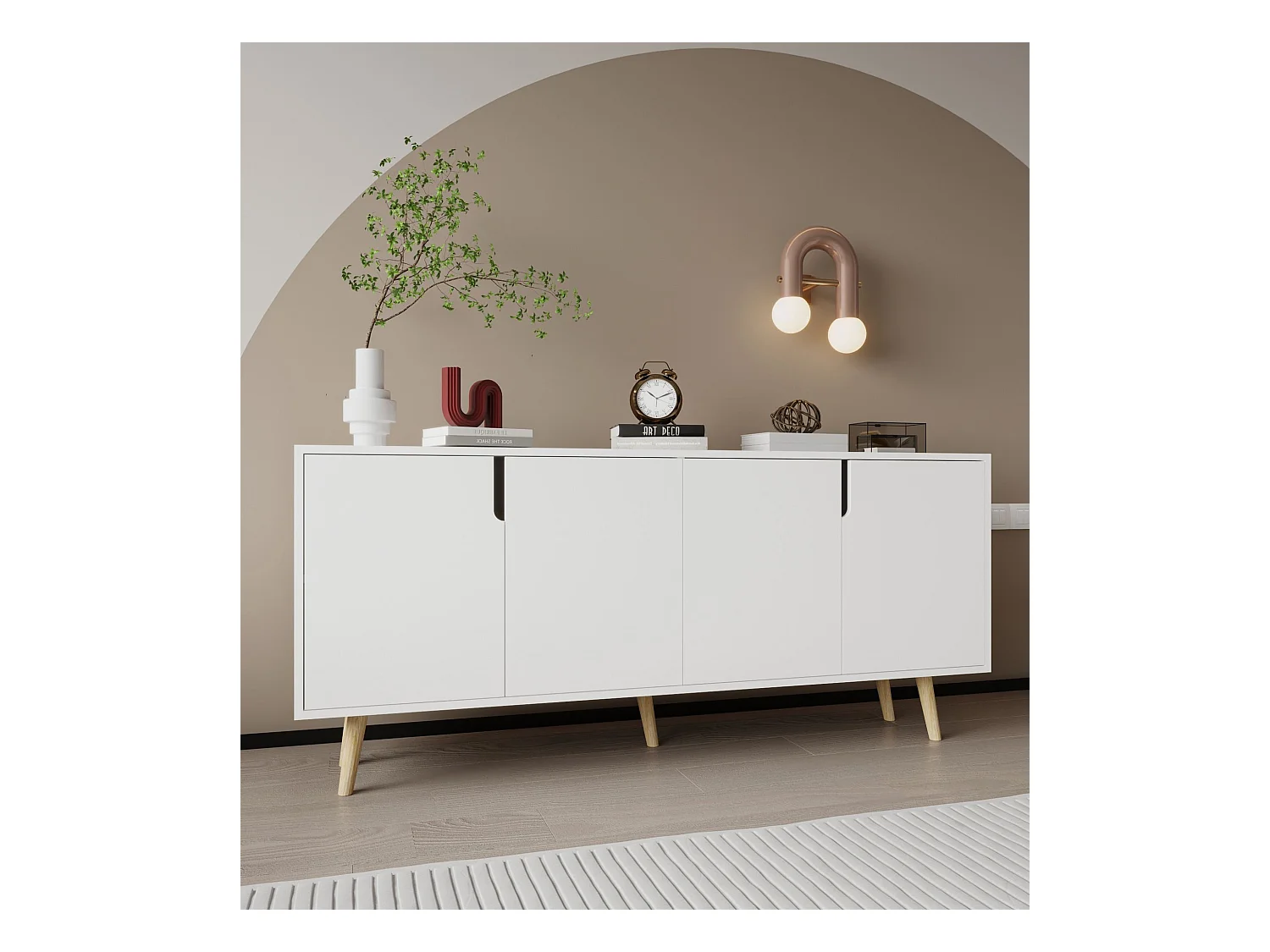 Buffet – 180 cm – Blanc – Aggloméré