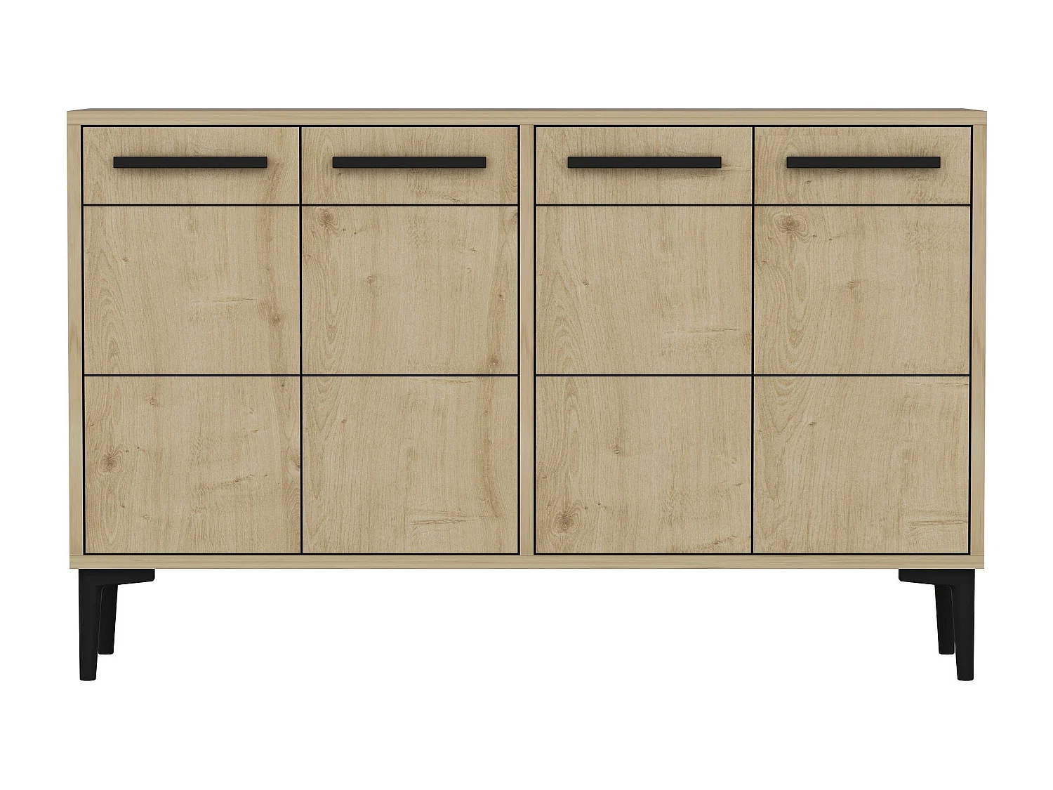 Credenza in MDF – 120 cm x 30 cm x 75 cm – Rovere zaffiro
