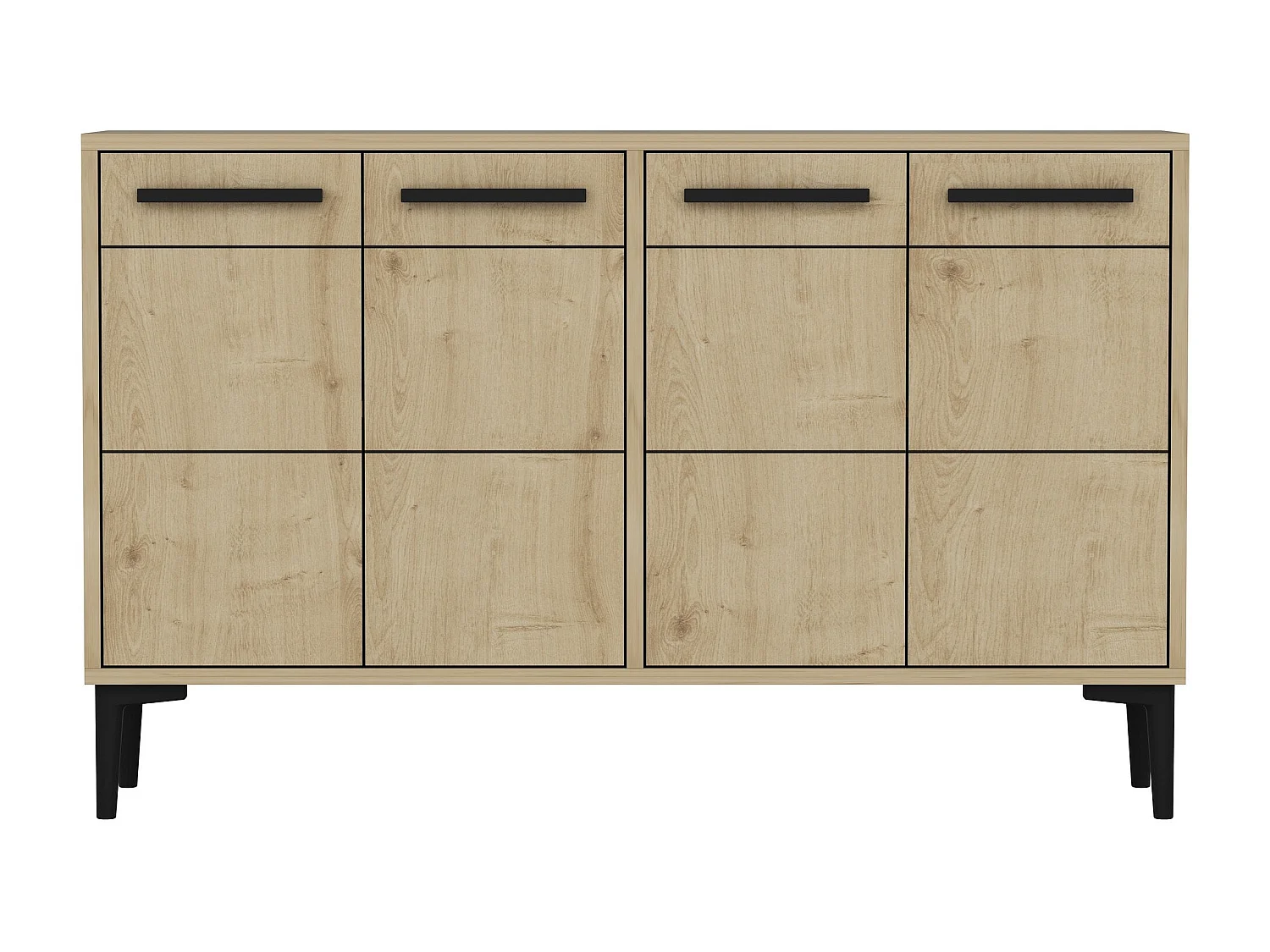 Credenza in MDF – 120 cm x 30 cm x 75 cm – Rovere zaffiro