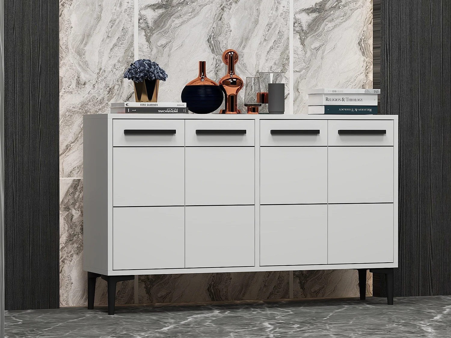 Buffet Alnitak 120cm Blanc