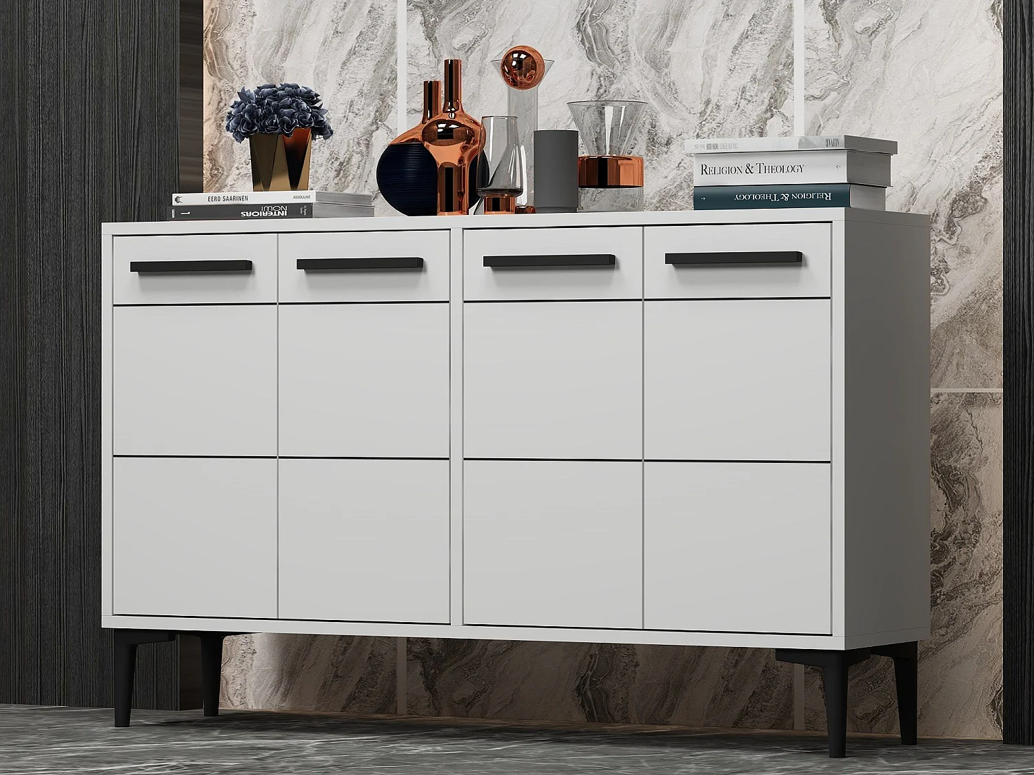 Buffet Alnitak 120cm Blanc