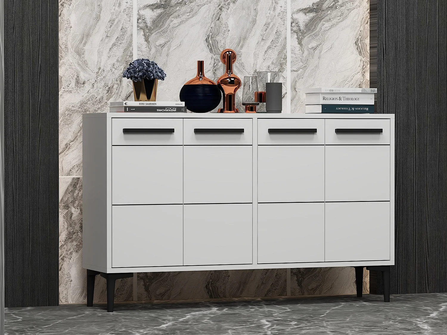 Buffet Alnitak 120cm Blanc