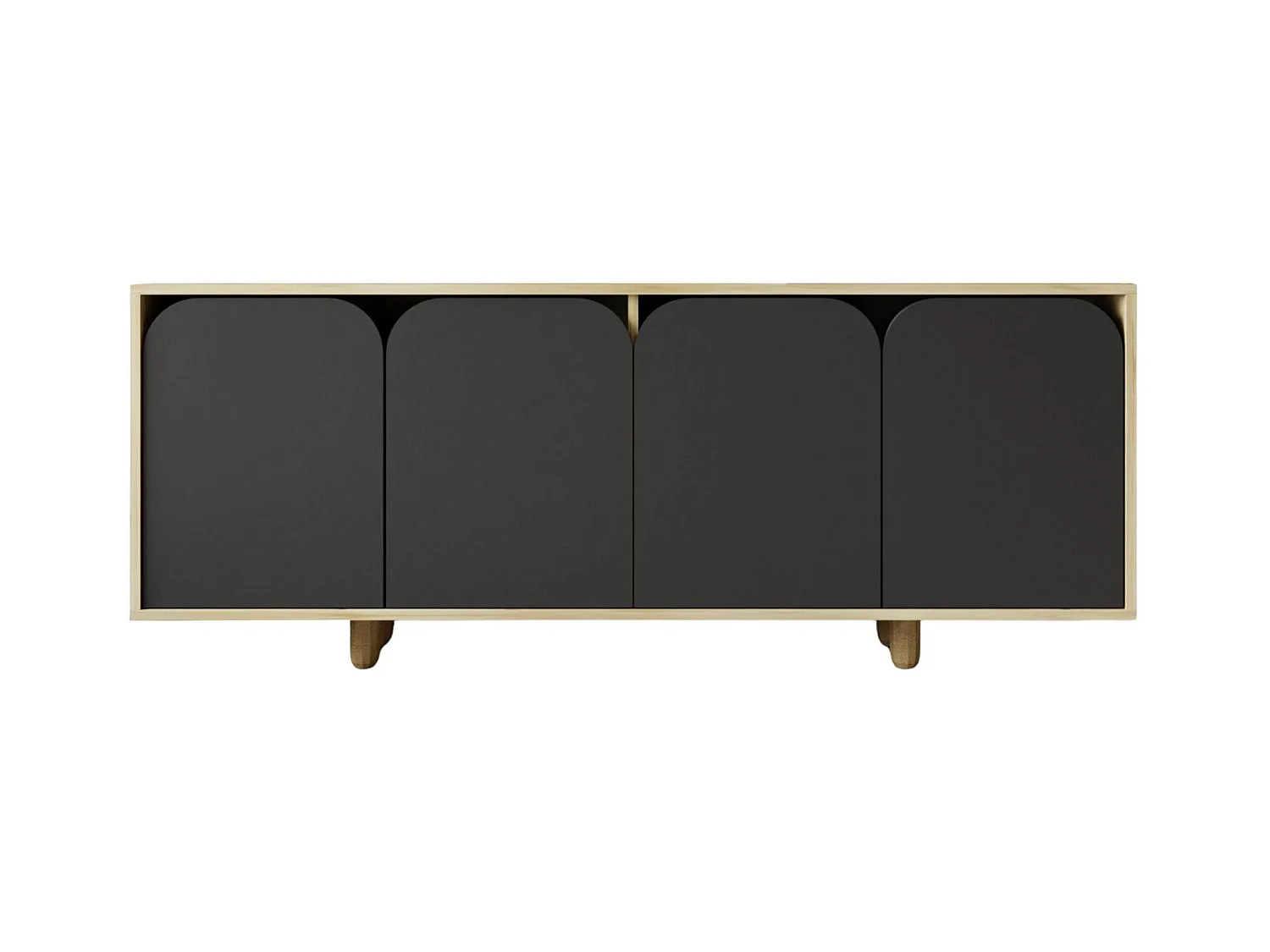 Buffet – 180 cm – Chêne saphir et anthracite – Aggloméré