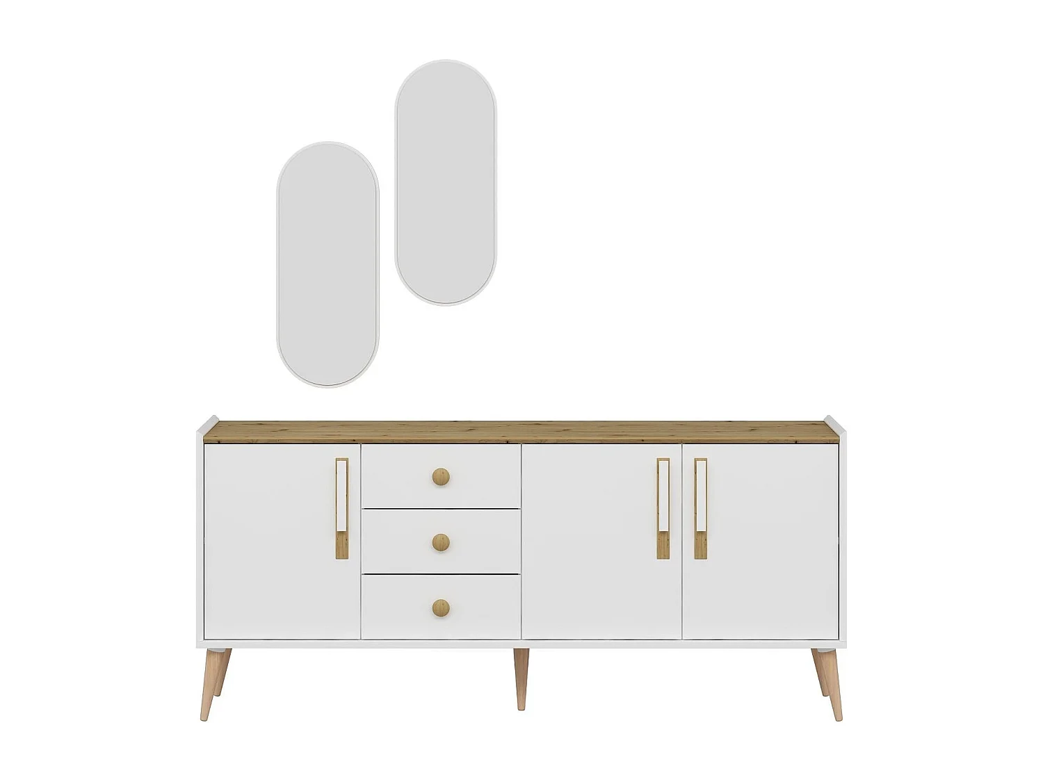 Credenza bianca con mitra