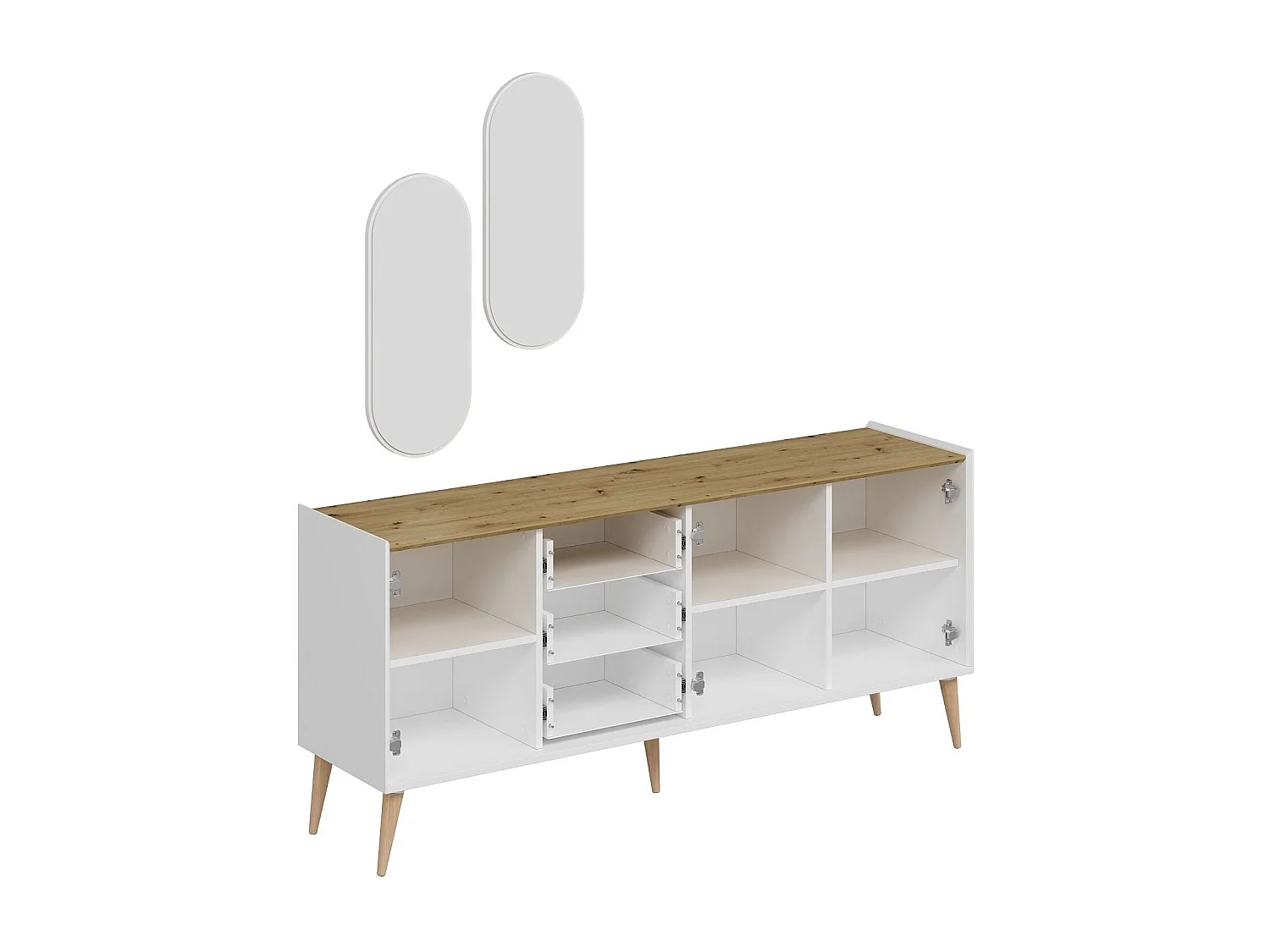 Credenza bianca con mitra