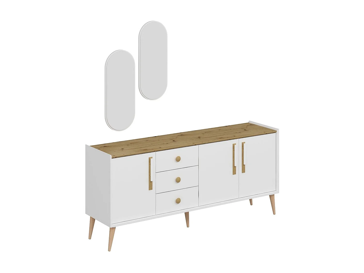 Credenza bianca con mitra