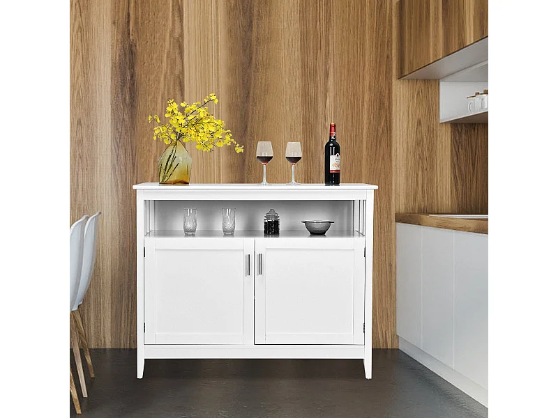 Buffet en bois – 114 x 51 x 91 cm – Blanc