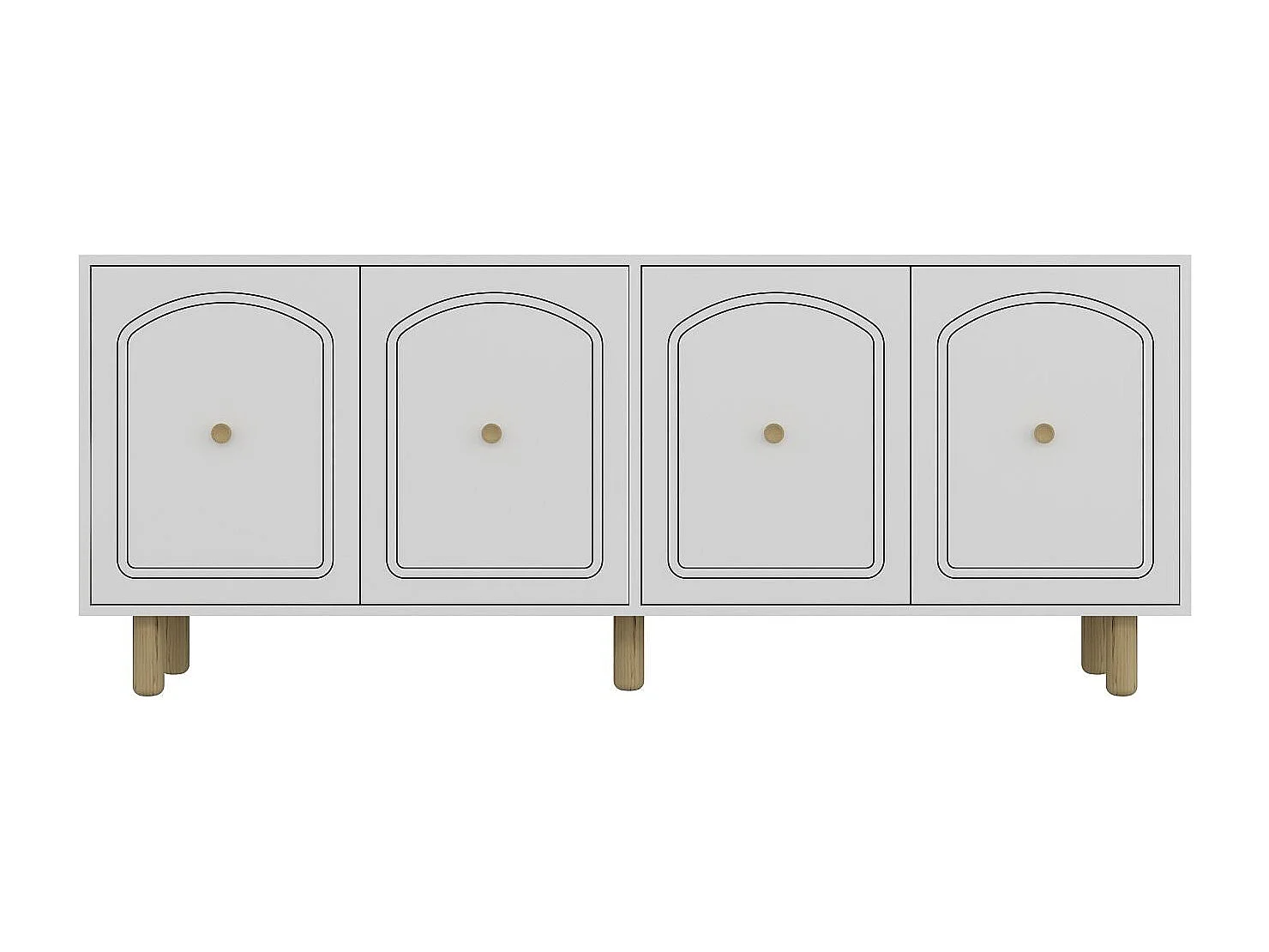 Dressoir – 180 cm x 78,6 cm x 35 cm – Wit – Spaanplaat