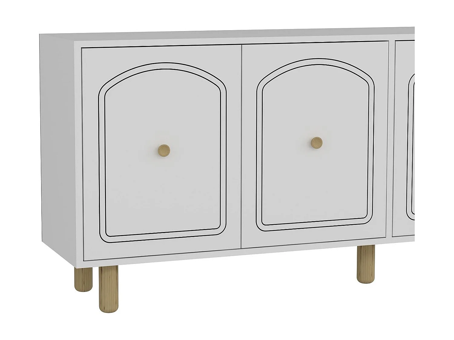 Dressoir – 180 cm x 78,6 cm x 35 cm – Wit – Spaanplaat