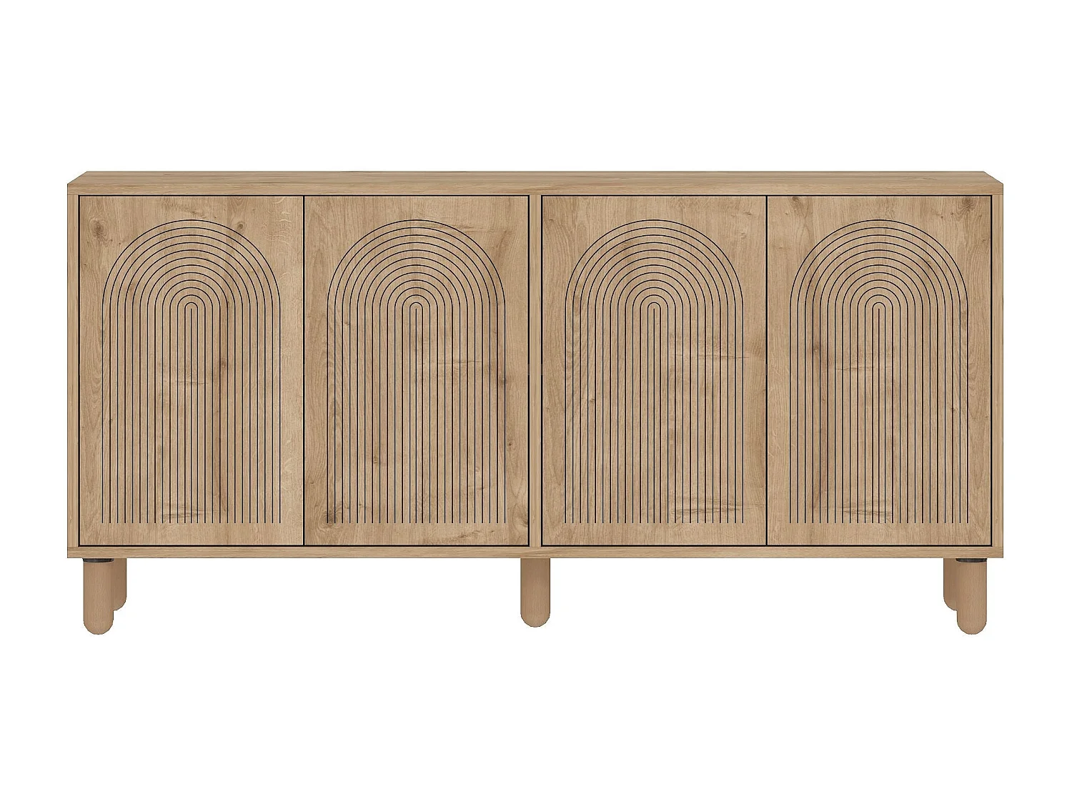 Sideboard – 150 cm x 73 cm x 36 cm – Saphireiche – Spanplatte