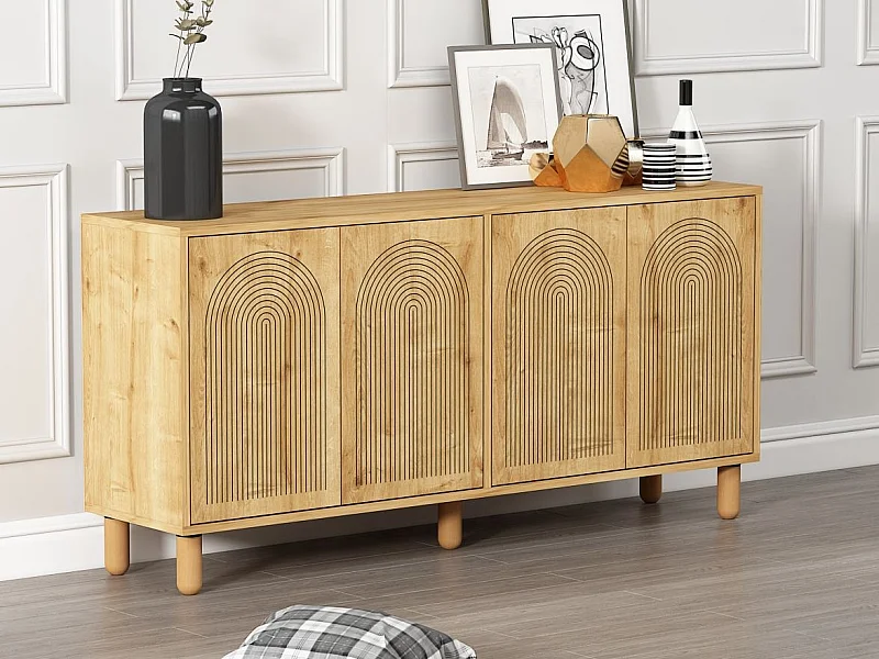 Buffet – 150 cm x 73 cm x 36 cm – Chêne saphir – Aggloméré