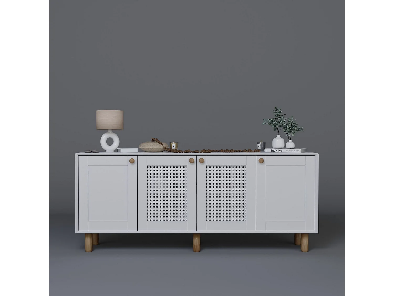 Aparador – 180 cm x 75 cm x 40 cm – Branco – Painel de partículas