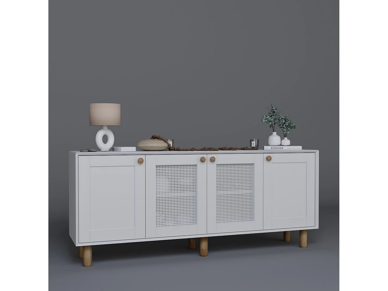 Aparador – 180 cm x 75 cm x 40 cm – Branco – Painel de partículas