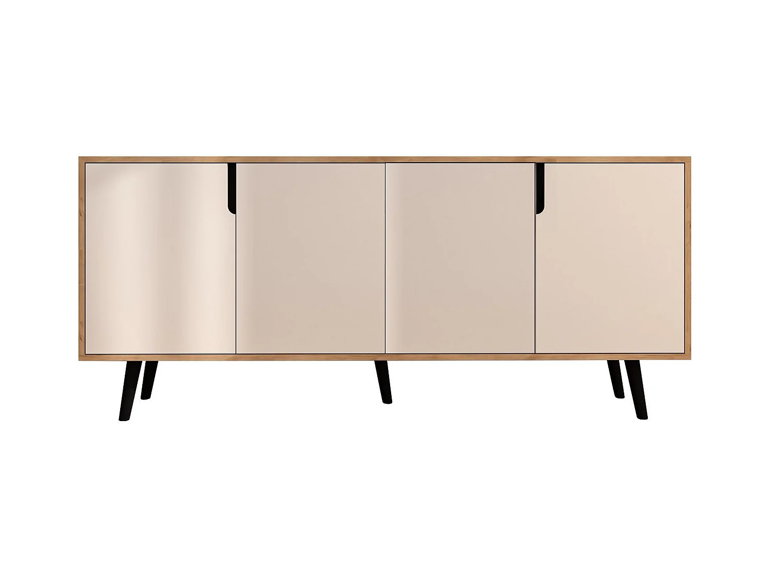 Buffet en aggloméré mélaminé – 180 cm x 80 cm x 45 cm – Chêne saphir et blanc