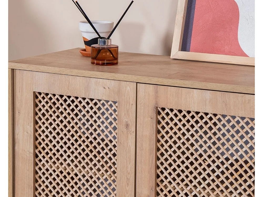 Credenza in rovere – 90 cm x 105 cm x 41 cm – Rovere – Truciolare rivestito in melaminico, MDF e legno di pino