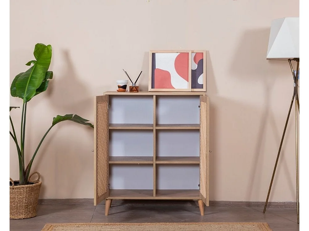 Credenza in rovere – 90 cm x 105 cm x 41 cm – Rovere – Truciolare rivestito in melaminico, MDF e legno di pino