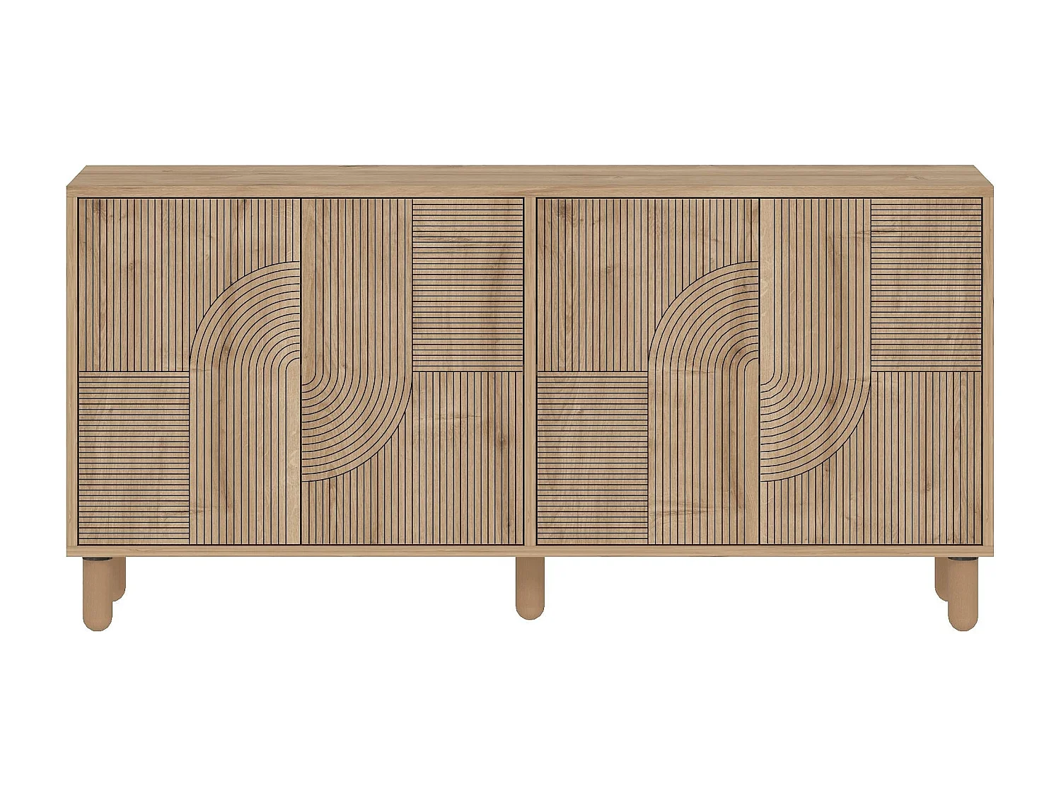 Credenza – 150 cm x 73 cm x 36 cm – Rovere Zaffiro – Truciolare rivestito in melaminico
