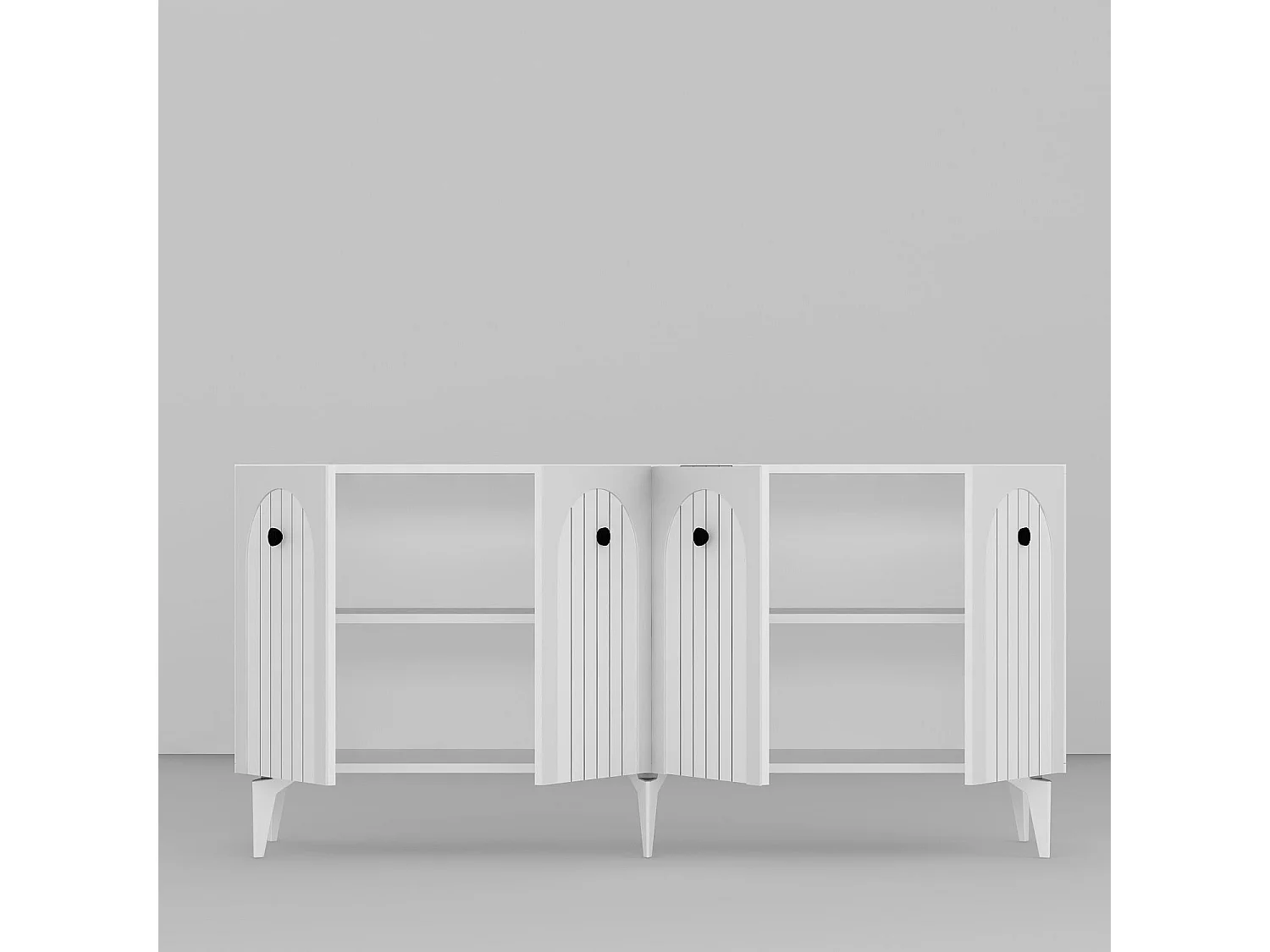 Sideboard – 150 cm x 79 cm x 40 cm – Weiß – Spanplatte