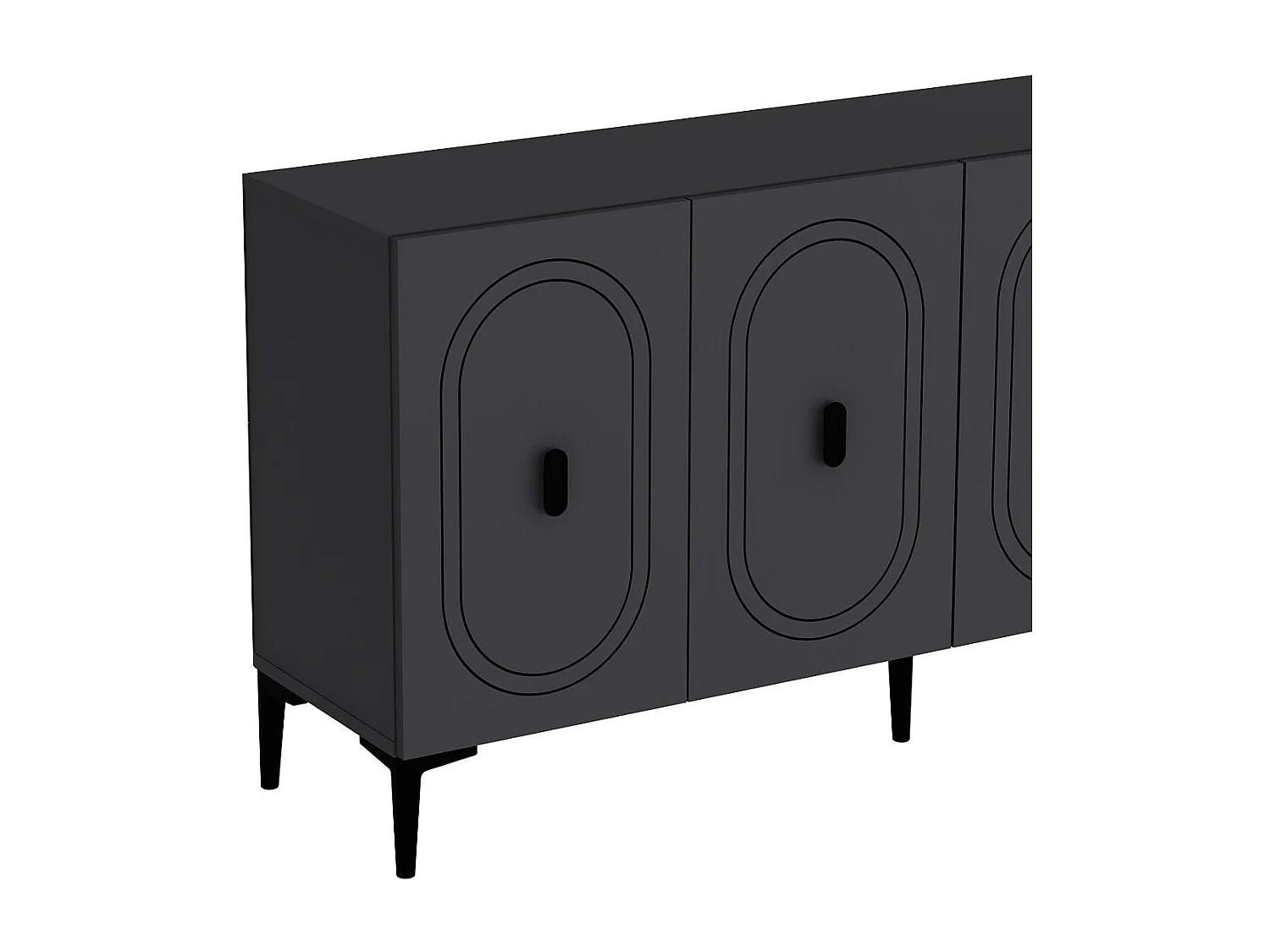 Dressoir – 150 cm x 75 cm x 35 cm – Antraciet – Spaanplaat