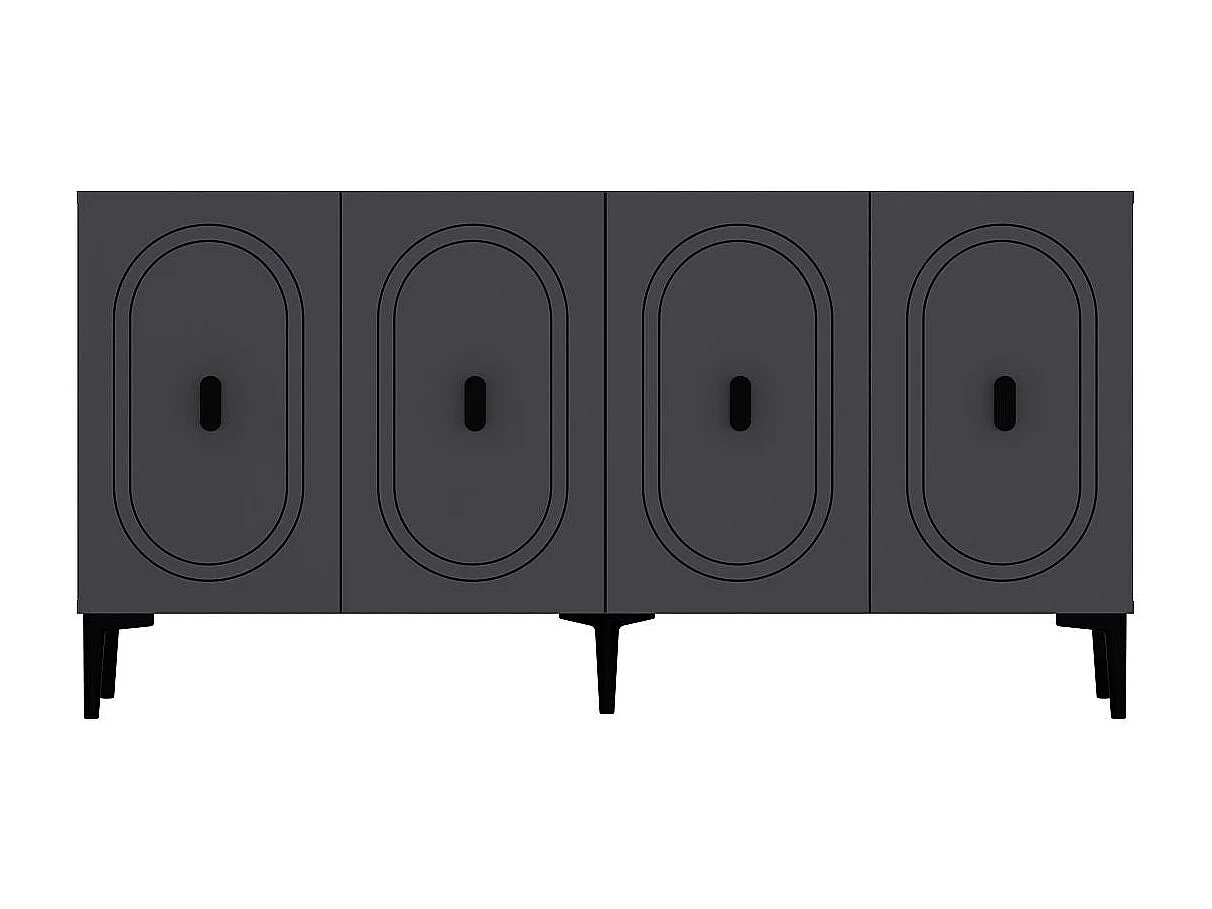 Dressoir – 150 cm x 75 cm x 35 cm – Antraciet – Spaanplaat