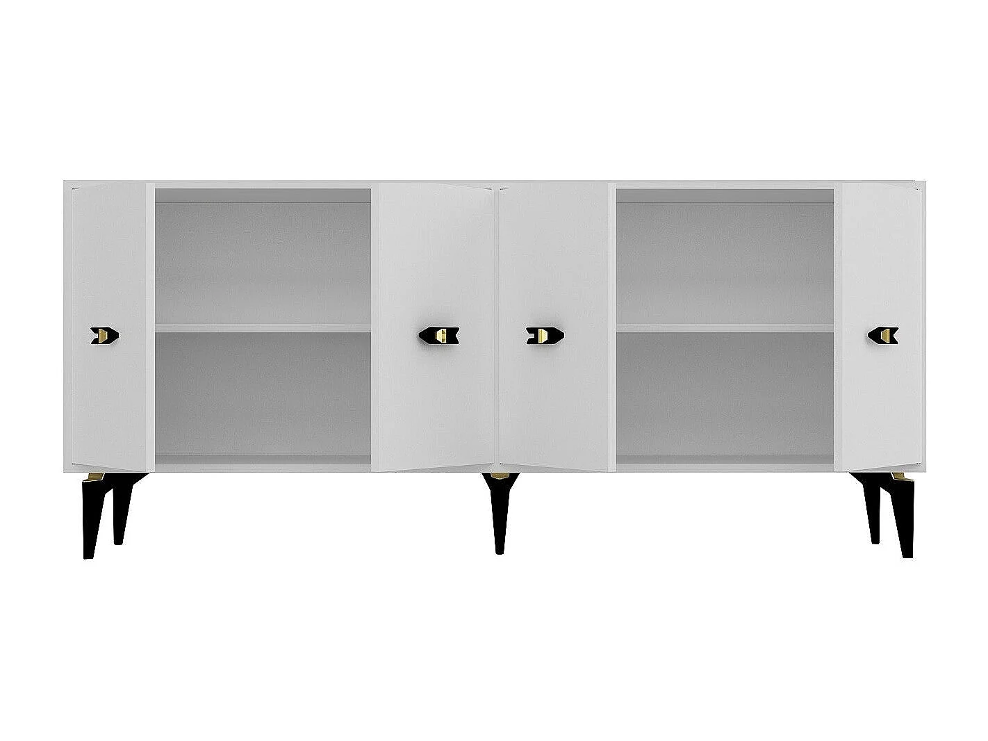 Melamine gecoat spaanplaat dressoir – 180 cm – Wit