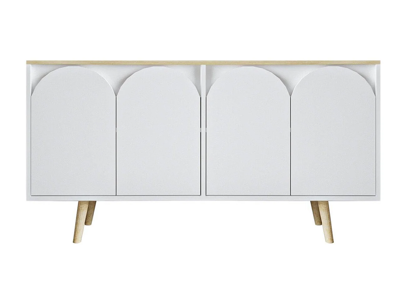 Aparador – 150 cm – Carvalho Safira e Branco – Aglomerado