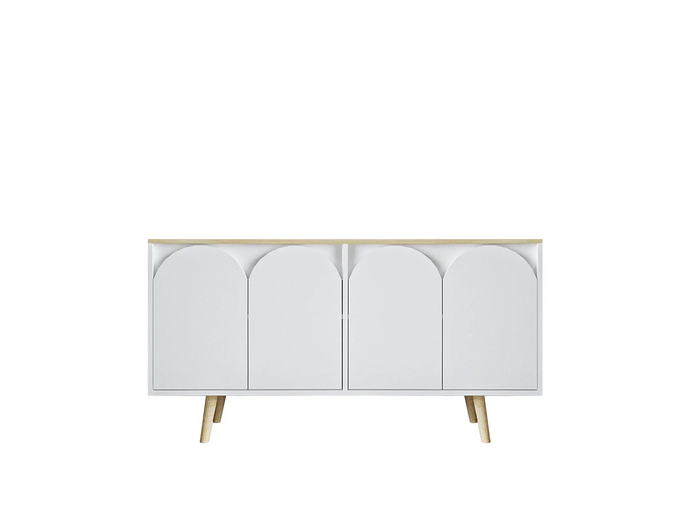 Buffet – 150 cm – Chêne Saphir et Blanc – Aggloméré
