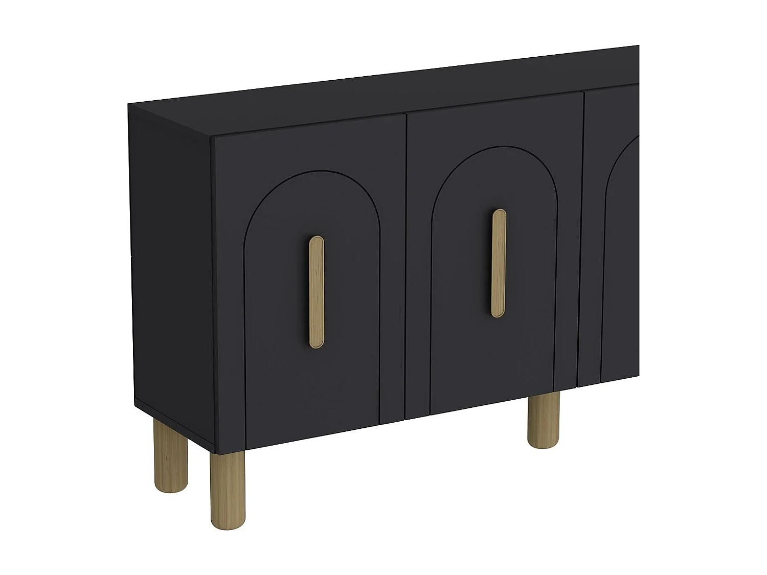 Komoda – 150 cm x 75 cm x 35 cm – Dąb antracytowy i szafirowy – płyta wiórowa