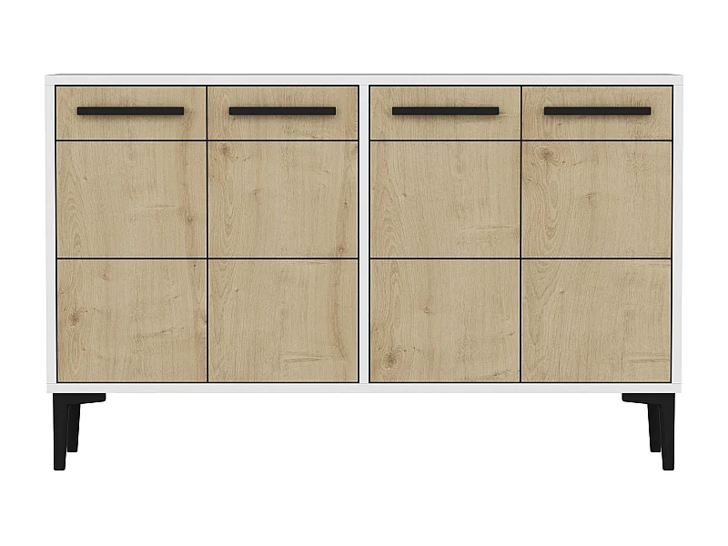 Buffet Alnitak 120cm Chêne clair et Blanc