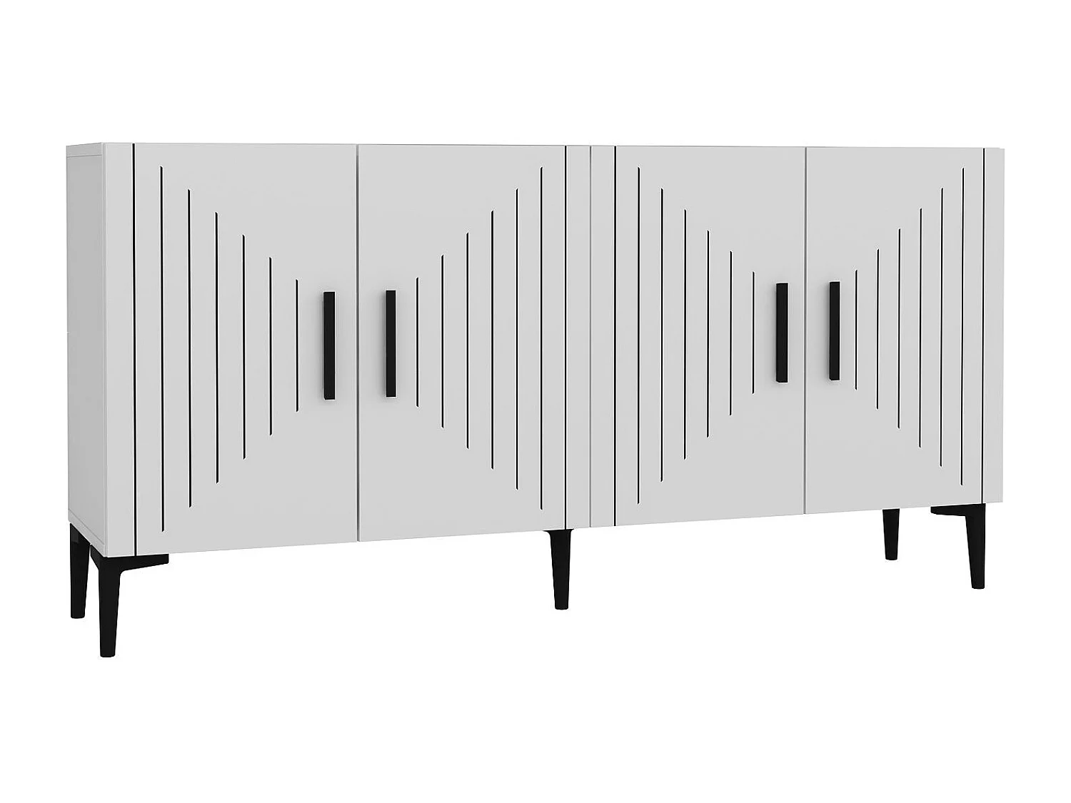 Buffet en MDF mélaminé – 150 cm – Blanc