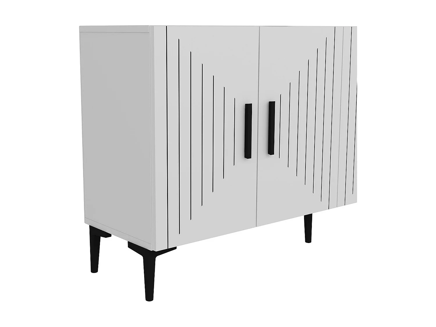 Buffet en MDF mélaminé – 150 cm – Blanc