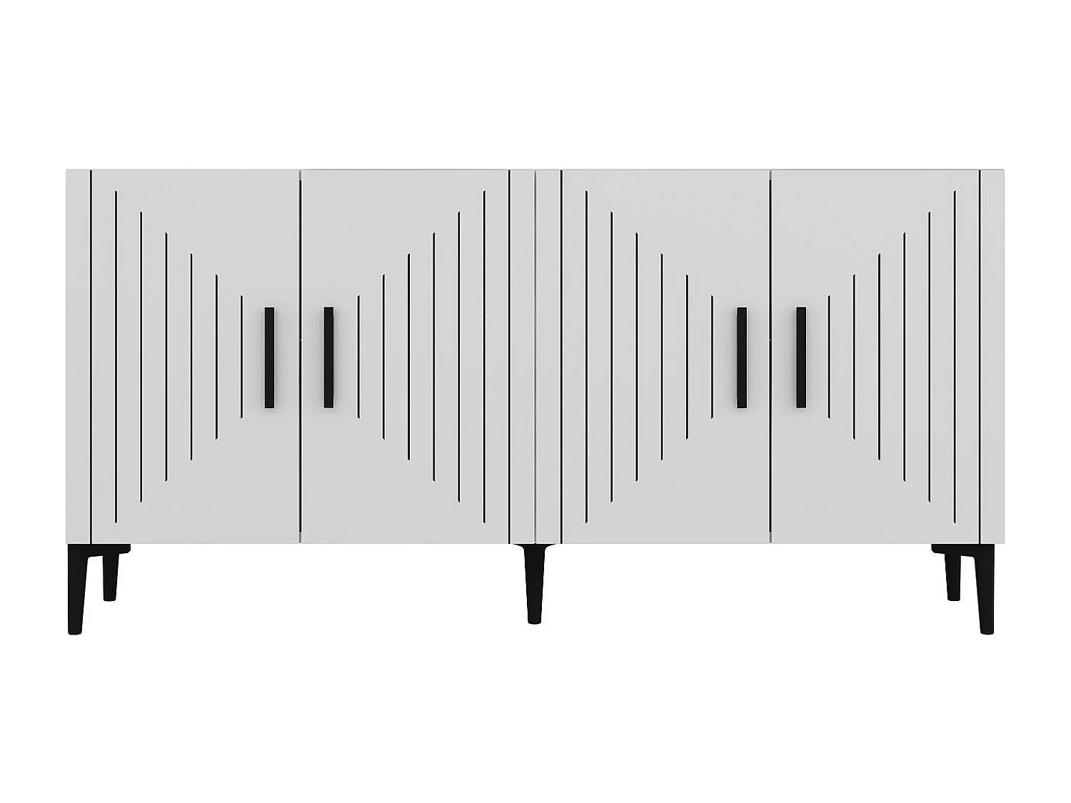 Buffet en MDF mélaminé – 150 cm – Blanc