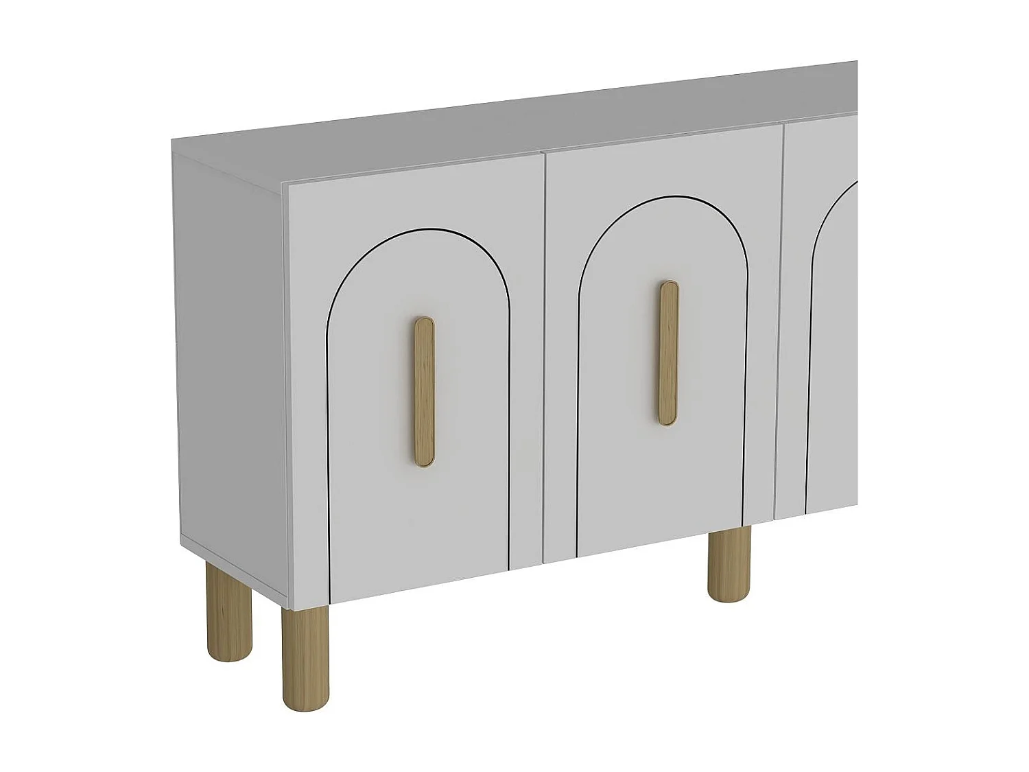 Komoda – 150 cm x 75 cm x 35 cm – Dąb biały i szafirowy – Płyta wiórowa